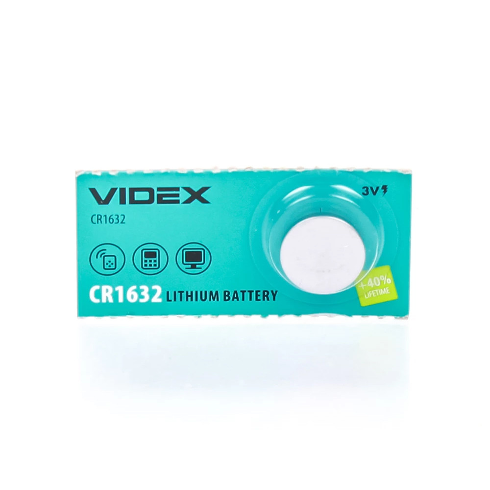 Батарейка літієва CR1632 Videx Lithium (3v) 1шт. ( код: BAT1632 )