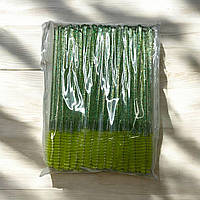 Щіточки одноразові для брів 50 шт зелені