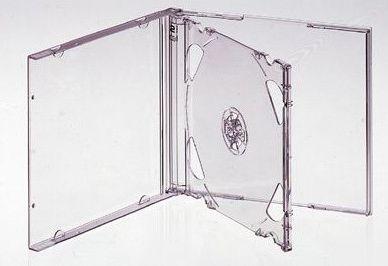 Бокс для 2-CD диска Jewel Clear case, прозорий трей (DELUX), фото 1