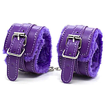 Фіолетові наручники для рольових ігор у стилі БДСМ, Фіксатори для рук, Садо мазо аксесуар, Інтимні іграшки, фото 4
