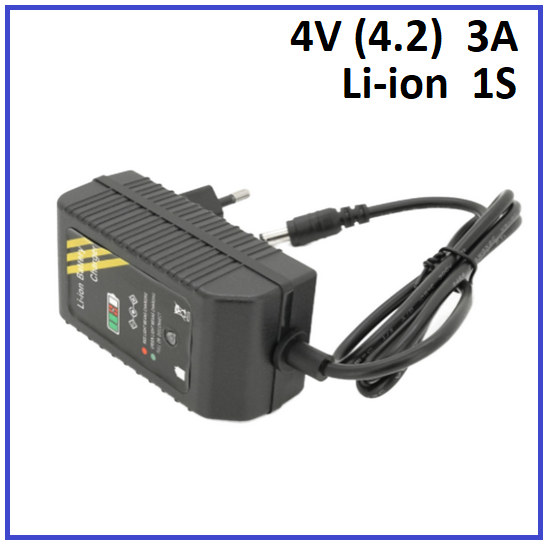 Зарядний пристрій Voltronic для Li-ion 4V (4.2) 1S до 3A штекер 5.5х2.5, фото 1