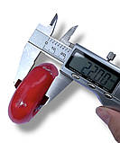 Колесо для самоката/роликів 64 мм червоне (1 шт), підшипники ABES-7 зі світлом, фото 3