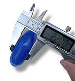 Колесо для самоката/роликів 64 мм синє (1 шт), підшипники ABES-7 зі світлом, фото 3