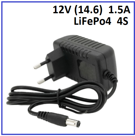 Зарядний пристрій Powermaster для LiFePo4 12V (14.6) 4S до 1.5A штекер 5.5х2.5/2.1, фото 1