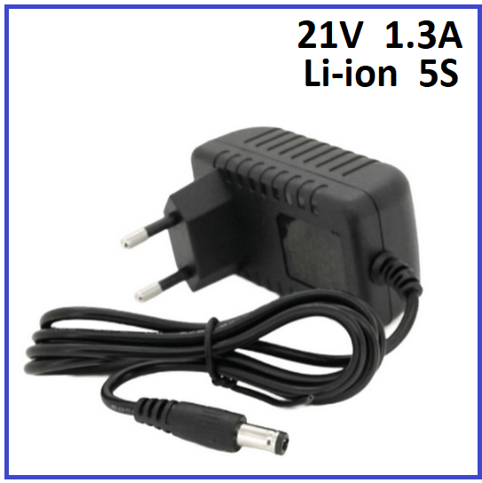 Зарядний пристрій Voltronic для Li-ion 21V 5S до 1.3A штекер 5.5х2.5, фото 1