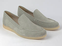 Світло сірі замшеві лофери мокасини сліпони чоловіче літнє взуття Rosso Avangard Estiva Grey Vel Vel BS 2703737512