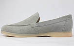 Світло сірі замшеві лофери мокасини сліпони чоловіче літнє взуття великих розмірів 46 47 48 Rosso Avangard Estiva Grey Vel Vel BS, фото 4