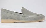 Світло сірі замшеві лофери мокасини сліпони чоловіче літнє взуття великих розмірів 46 47 48 Rosso Avangard Estiva Grey Vel Vel BS, фото 2