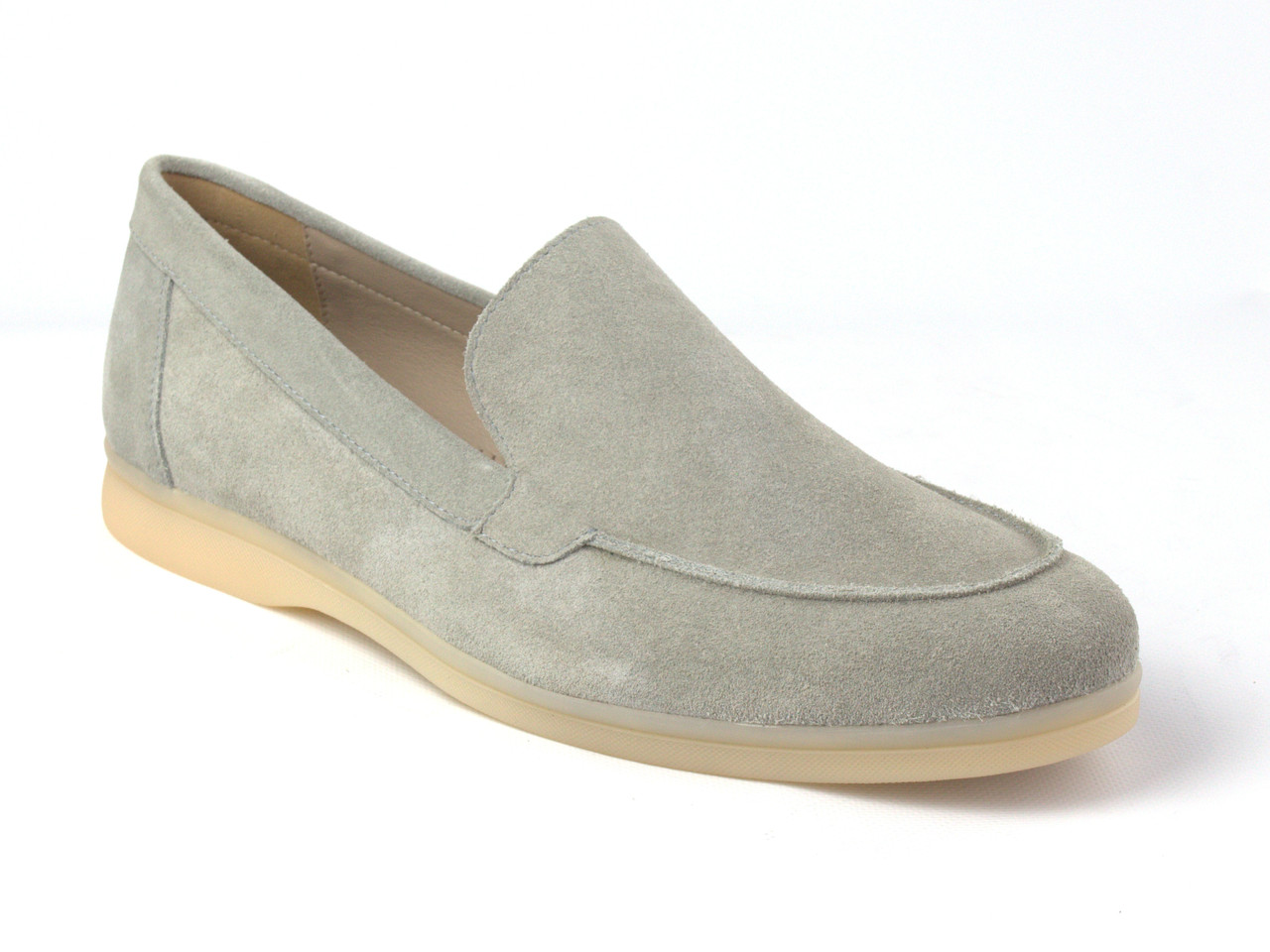 Світло сірі замшеві лофери мокасини сліпони чоловіче літнє взуття великих розмірів 46 47 48 Rosso Avangard Estiva Grey Vel Vel BS, фото 1