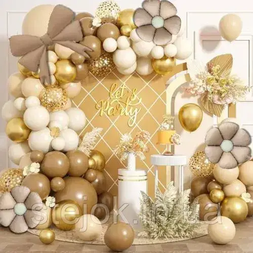 Набір куль для арки "Ніжні ромашки" (130 куль), фото 1