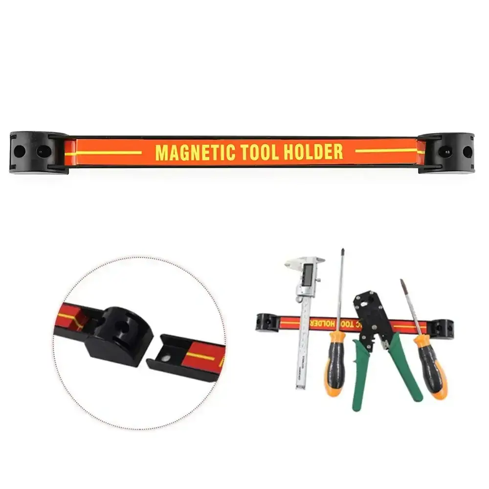 Магнітна рейка для інструментів із кріпленнями 31 см MTH-31/Настінна планка для інструменту, фото 1