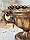 Старе кашпо з ручками, фрог ваза, горщик для квітів, метал, покриття під бронзу, Німеччина?, вінтаж, фото 4