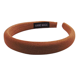 Обруч для волосся тканинний коричневий Handmade