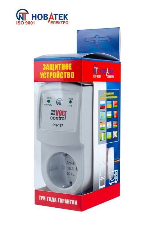 Однофазное Реле Напряжения Volt Control РН-117 16А, Новатек Электро ...