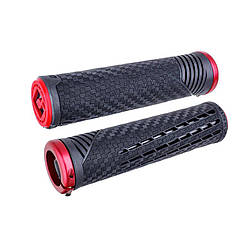 Гріпси ODI CF Grip v2.1 Lock-On Pearl Blk/Red w/MtRedClamp