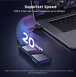 Ugreen CM777 SSD карман M2 NVME/SATA | USB + чохол, фото 5