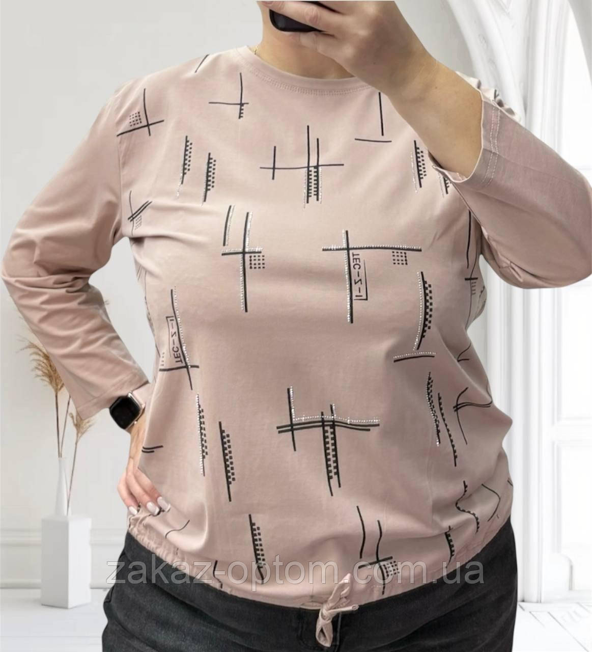 Светр жіночий на зав'язці оптом (50-56) Китай 27077-139315