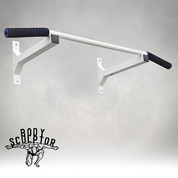 Турнік настінний цільний №1 з м'якими ручками / Білий