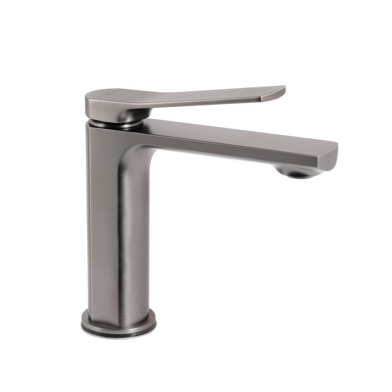 Змішувач для раковини Qtap Slavonice QTSLA270GMB45924 (k35), одноважільний, низький, Gunmetal Black PVD, фото 1