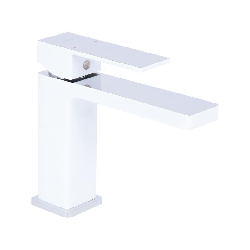 Змішувач для раковини Qtap Gemini QTGEM270CRW45675 (k35), одноважільний, низький, Chrome/White, фото 1