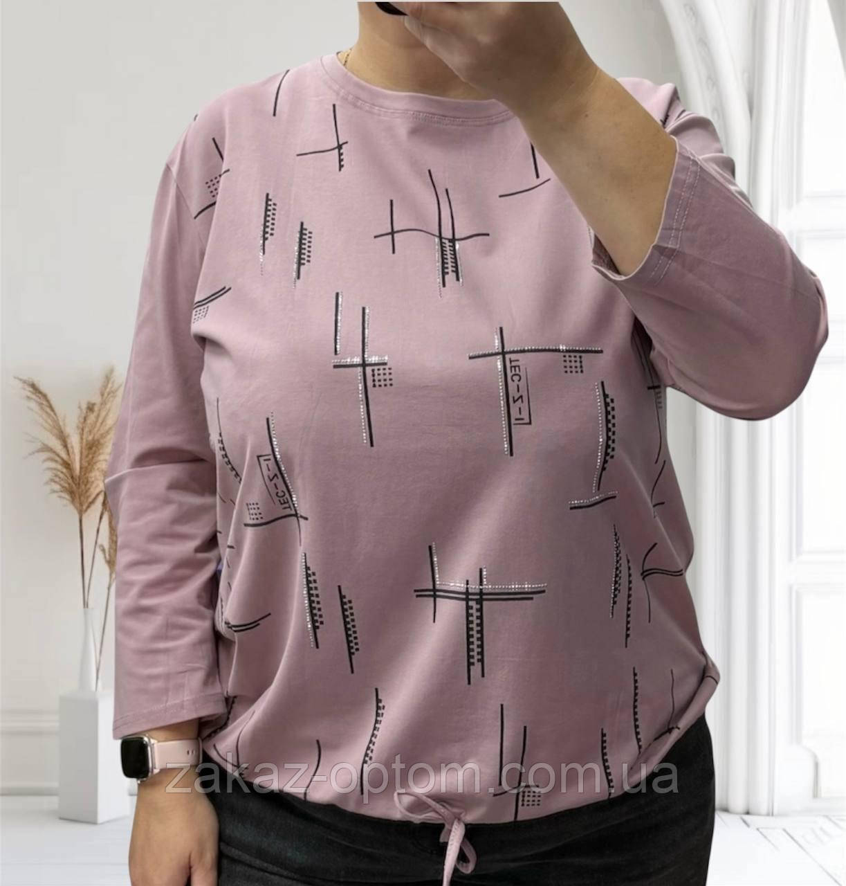 Светр жіночий на зав'язці оптом (50-56) Китай 27077-139316