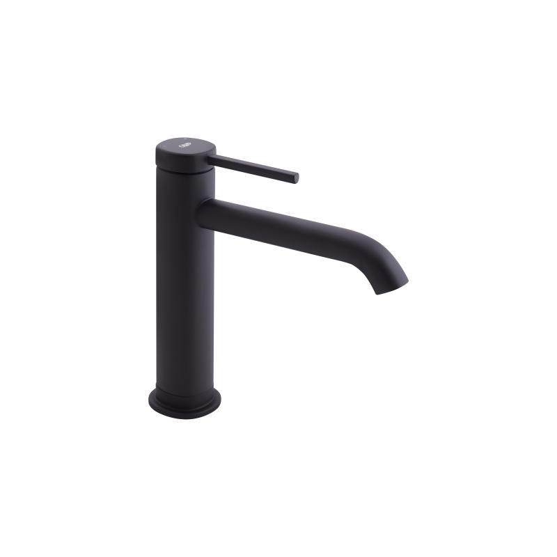 Змішувач для раковини Qtap Robin QTROB1060M102B (k35), одноважільний, низький, Black Matt, фото 1