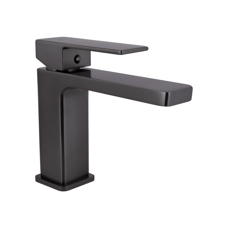 Змішувач для раковини Qtap Gemini QTGEM270GMB45676 (k35), одноважільний, низький, Gunmetal Black PVD, фото 1