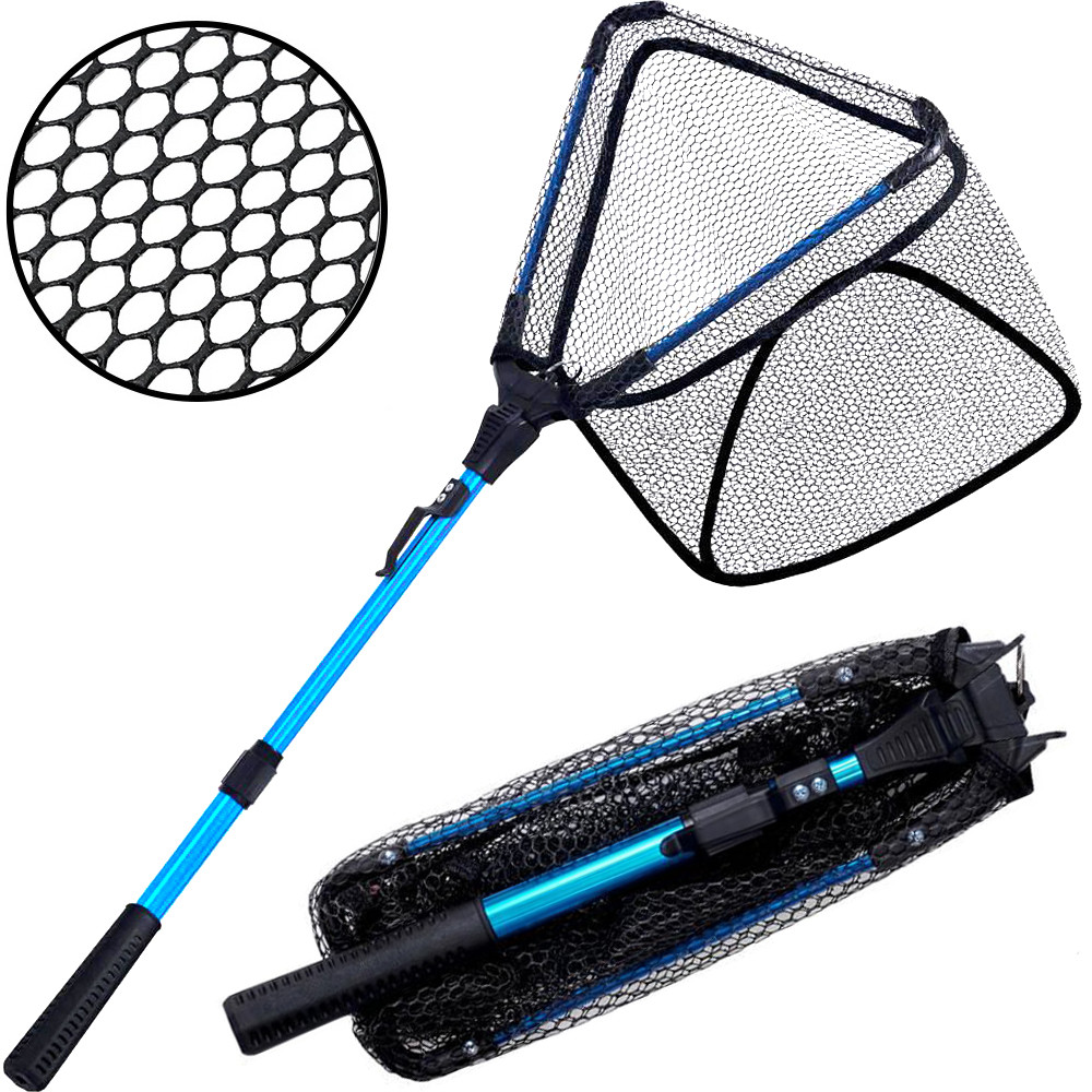 Рибальський підскак складаний 94 х 33 см/ Телескопічний підсак трикутний/Римоловий сачок, фото 1