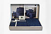 Сімейна Постільна Білизна La Romano Premium Satin 300TC Rodel Navy Blue 160х220см (2 шт), фото 3