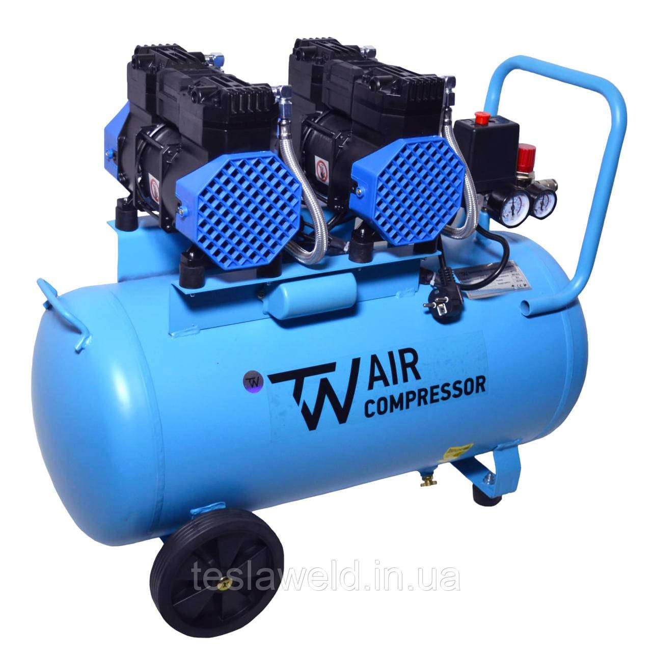 Компресор 260 л/хв, 50 л, 1.1 кВт, 220 В безмасляний повітряний Tesla Weld TW V 260, фото 1