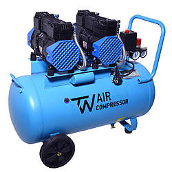 Компресор 260 л/хв, 50 л, 1.1 кВт, 220 В безмасляний повітряний Tesla Weld TW V 260