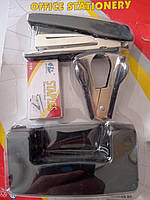 Офісний набір 7818: степлер "10" + дирокол + скоби №10 + дестеплер (в блістері)