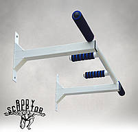 Турнік настінний цільний №1 з м'якими ручками\ Білий Рівний, фото 4