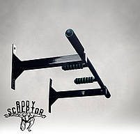 Турнік настінний цільний №1 з м'якими ручками \ Чорний Рівний, фото 3