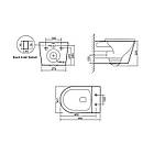 Унітаз підвісний Qtap Scorpio безобідковий Ultra Quiet із сидінням Soft-close QT14332380ASW, фото 2