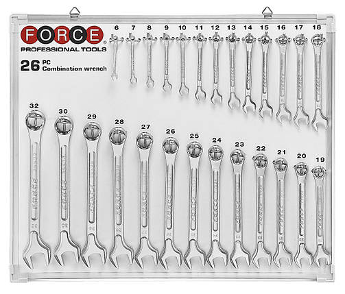 Набір ключів рожково-накидних на стенді 26 пр. (6-32 мм) 5261 F, фото 2