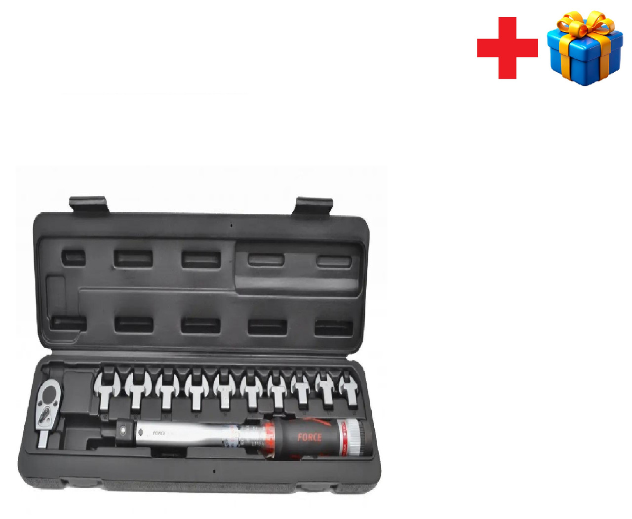 Ключ динамометричний зі змінними насадками ріжкового типу 11 пр. (20-110 Нм) 64711 F