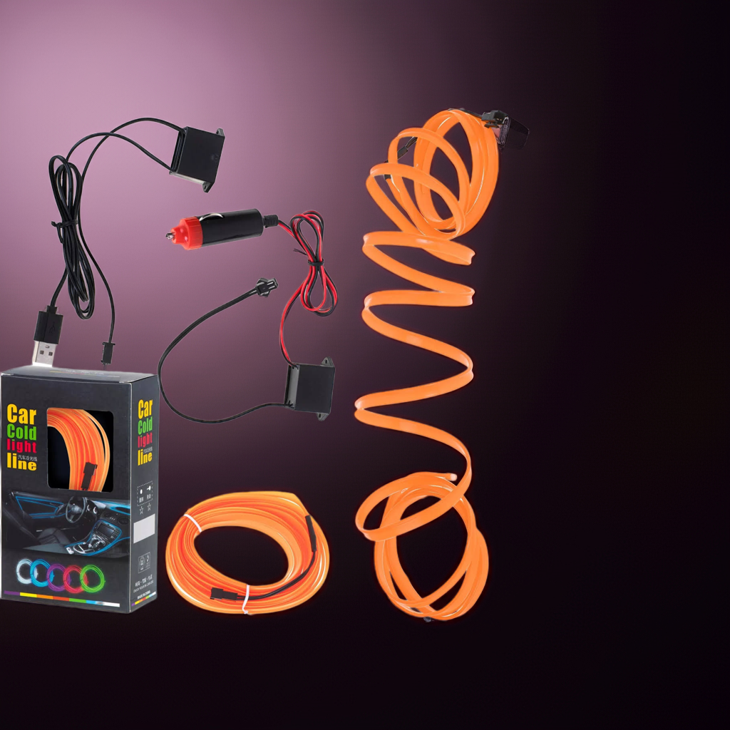 Підсвітка салону Холодний неон через USB 12 В від 3 до 5 метрів, фото 1