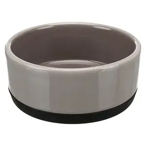 Миска для тварин Trixie 0.4 л 12 см Gray з резиновою основою (24360)