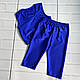 Комплект топ-борцовка + велосипедки біфлекс синій, фото 4