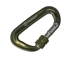 Карабін Forrest D-shape Lorck Climbing Carabiner 81x50мм Olive