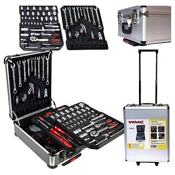 Набір інструментів WMC [186 элементы / Чемодан 3 уровня / Cr-V]