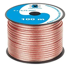 Кабель акустичний Cabletech 2x0.75 CCA 100м прозорий KAB 0356