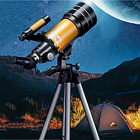 Астрономічний телескоп професійний F30070 Zoom HD зі штативом Помаранчевий