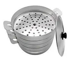 Мантоварка пароварка ZAUBERG алюмінієва 3 сітки 6 л