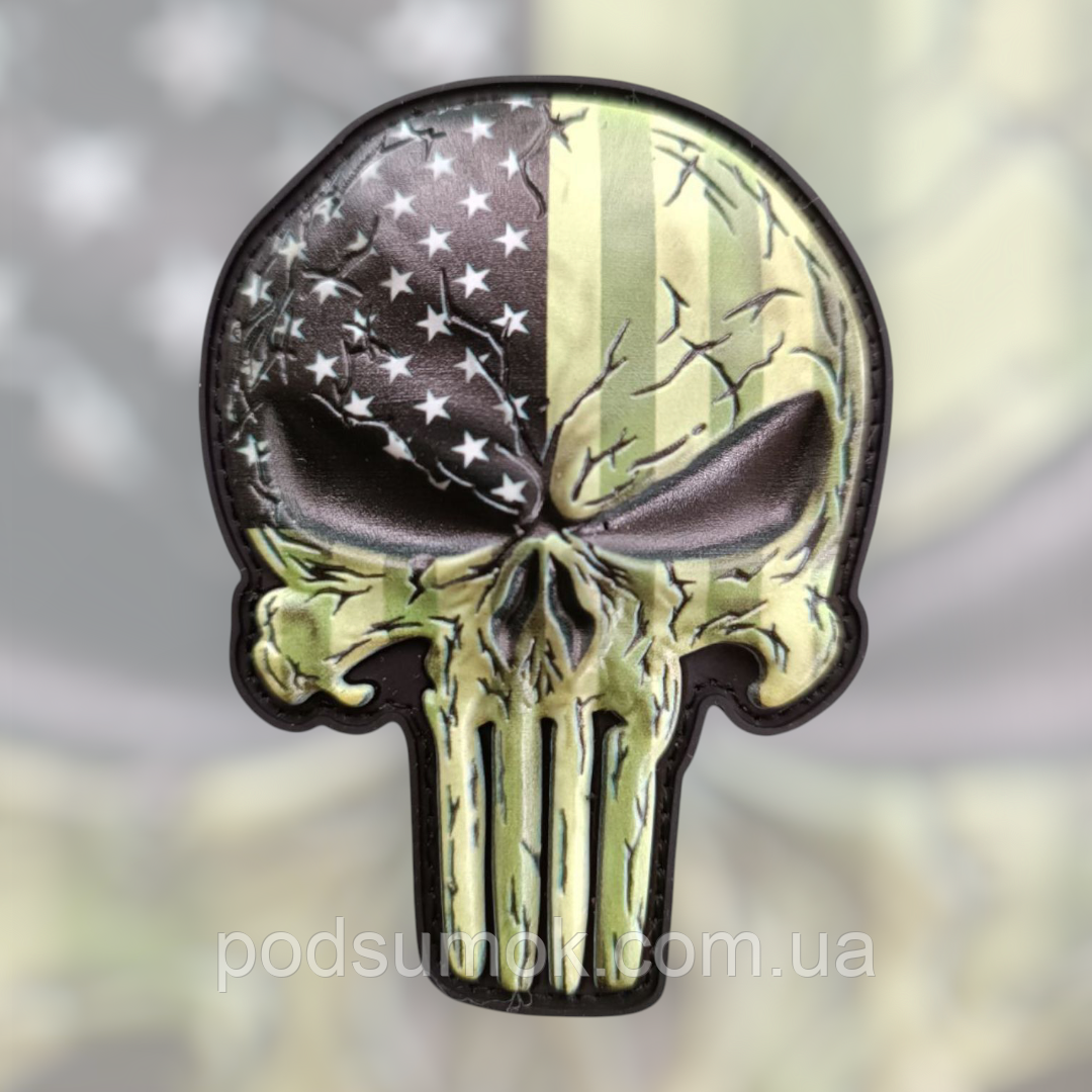 Шеврон ПВХ КАРАТЕЛЬ 6 3D на липучці для велкро патч гумовий, фото 1