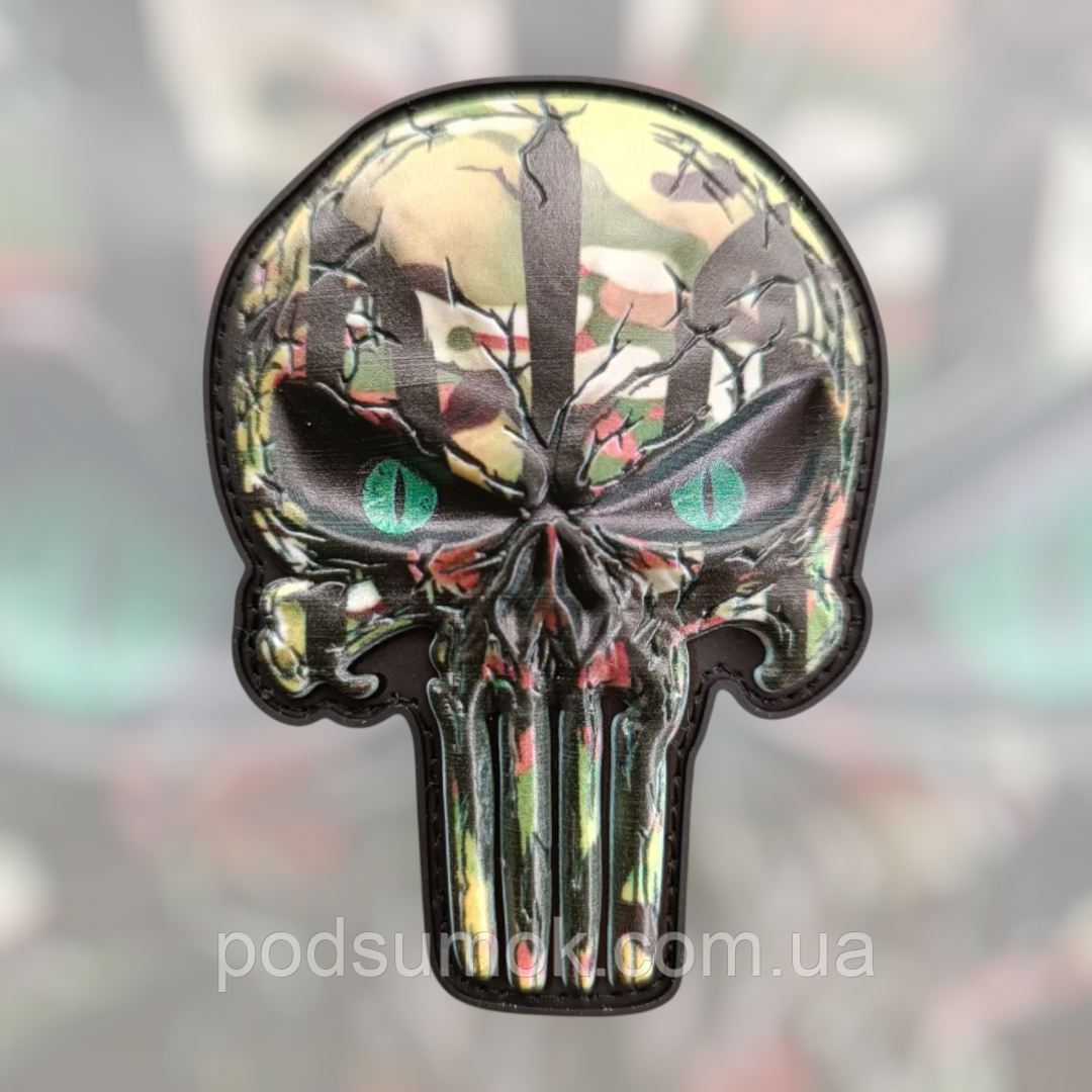 Шеврон ПВХ КАРАТЕЛЬ 7 3D на липучці для велкро патч гумовий, фото 1