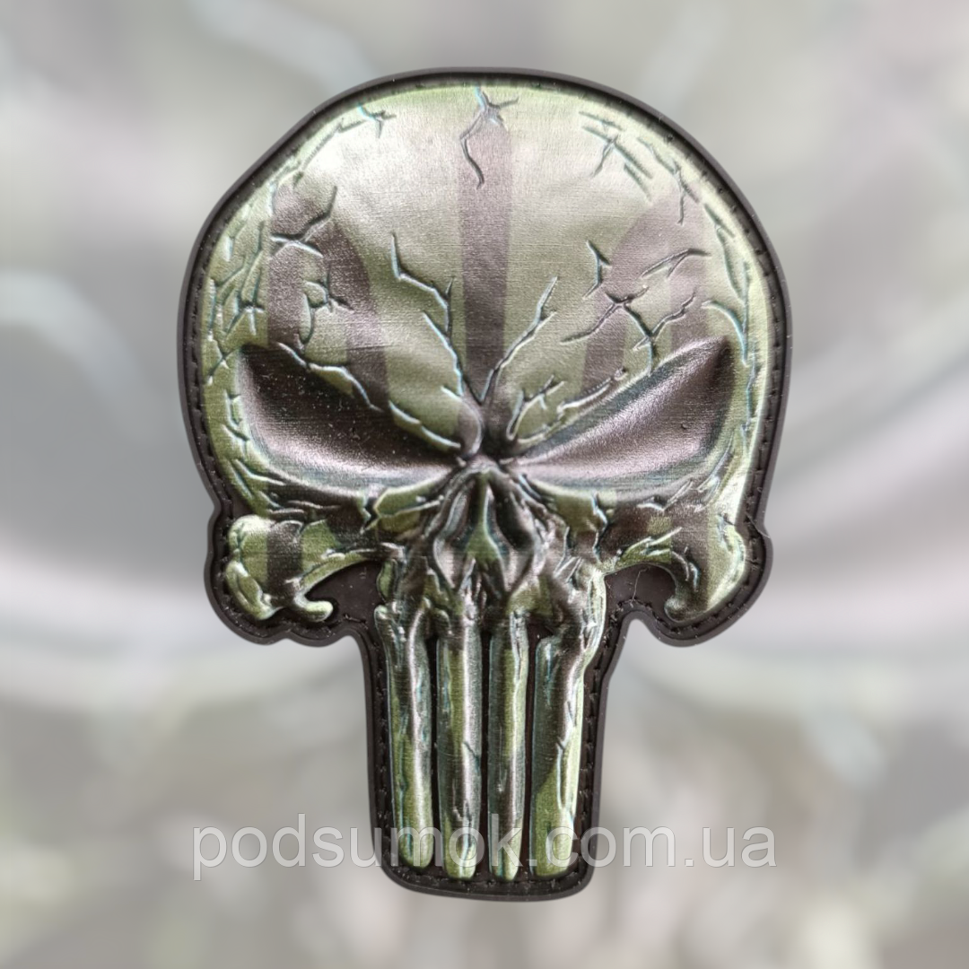 Шеврон ПВХ КАРАТЕЛЬ 8 3D на липучці для велкро патч гумовий, фото 1