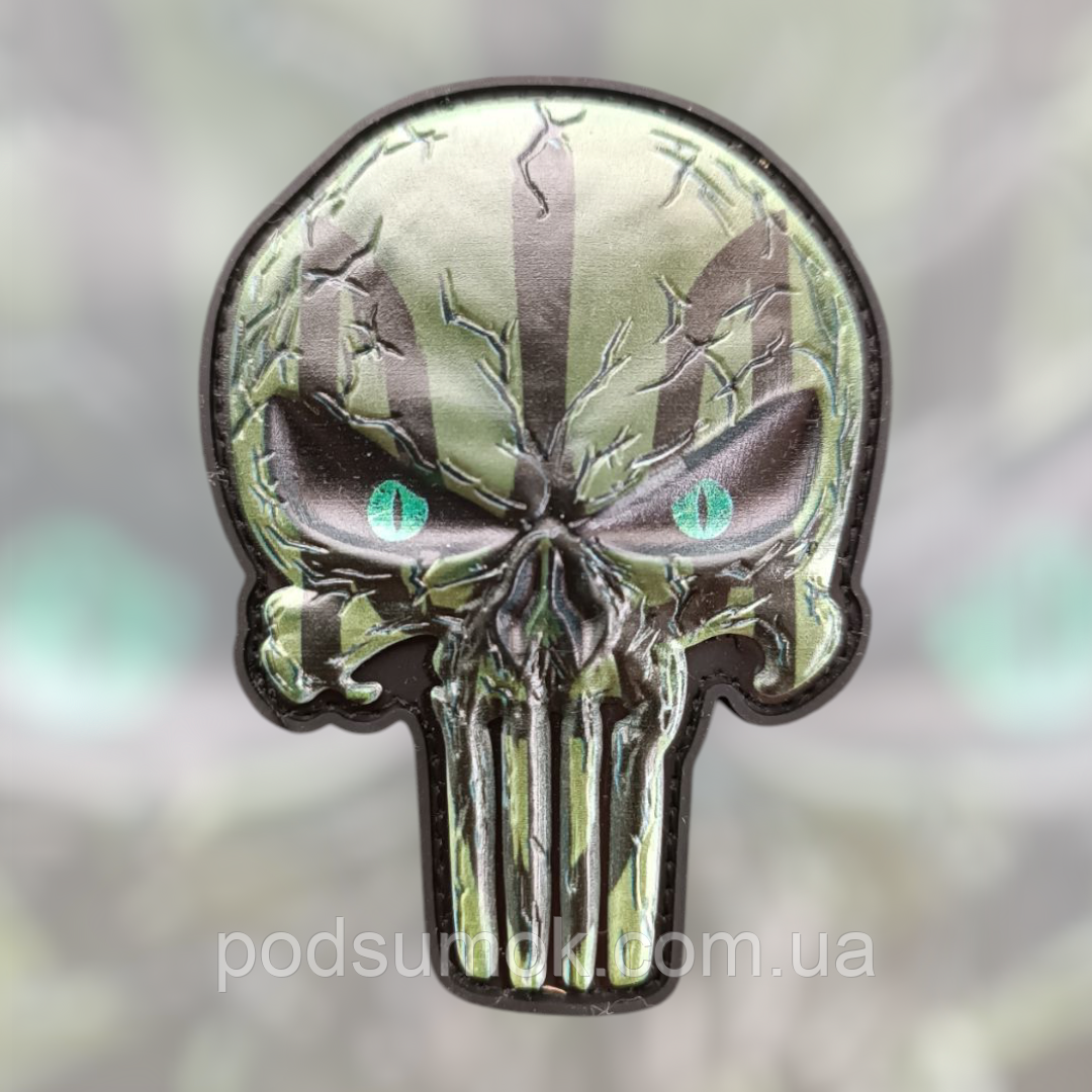 Шеврон ПВХ КАРАТЕЛЬ 10 3D на липучці для велкро патч гумовий, фото 1