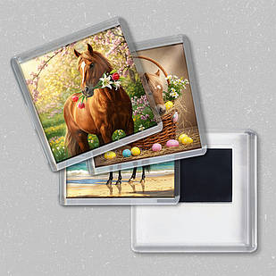 Акриловий магніт квадрат в Асортименті 65х65 мм 2026 рік Коня